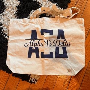 NEW Alpha Xi Delta canvas tote bag